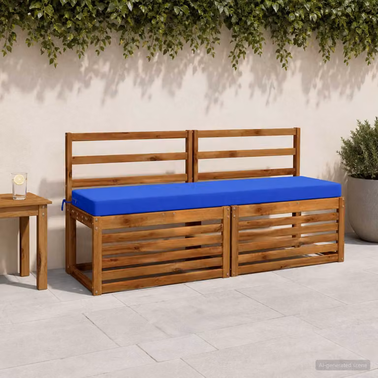 Cuscino per panchina vidaXL SOEST blu reale in poliestere con rivestimento rimovibile e resistenza ai raggi UV