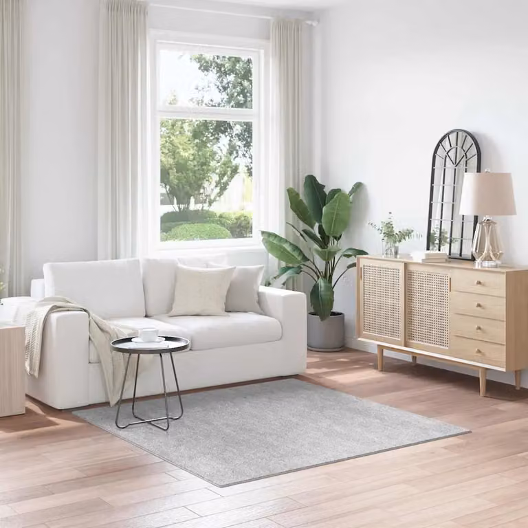Tappeto Shaggy vidaXL Grigio Antiscivolo e Lavabile in Polipropilene 160 x 160 cm