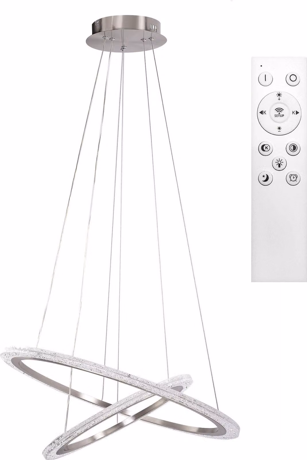 Lampadario A Sospensione Toolight Lhj045-Cp2 Brush Nickel