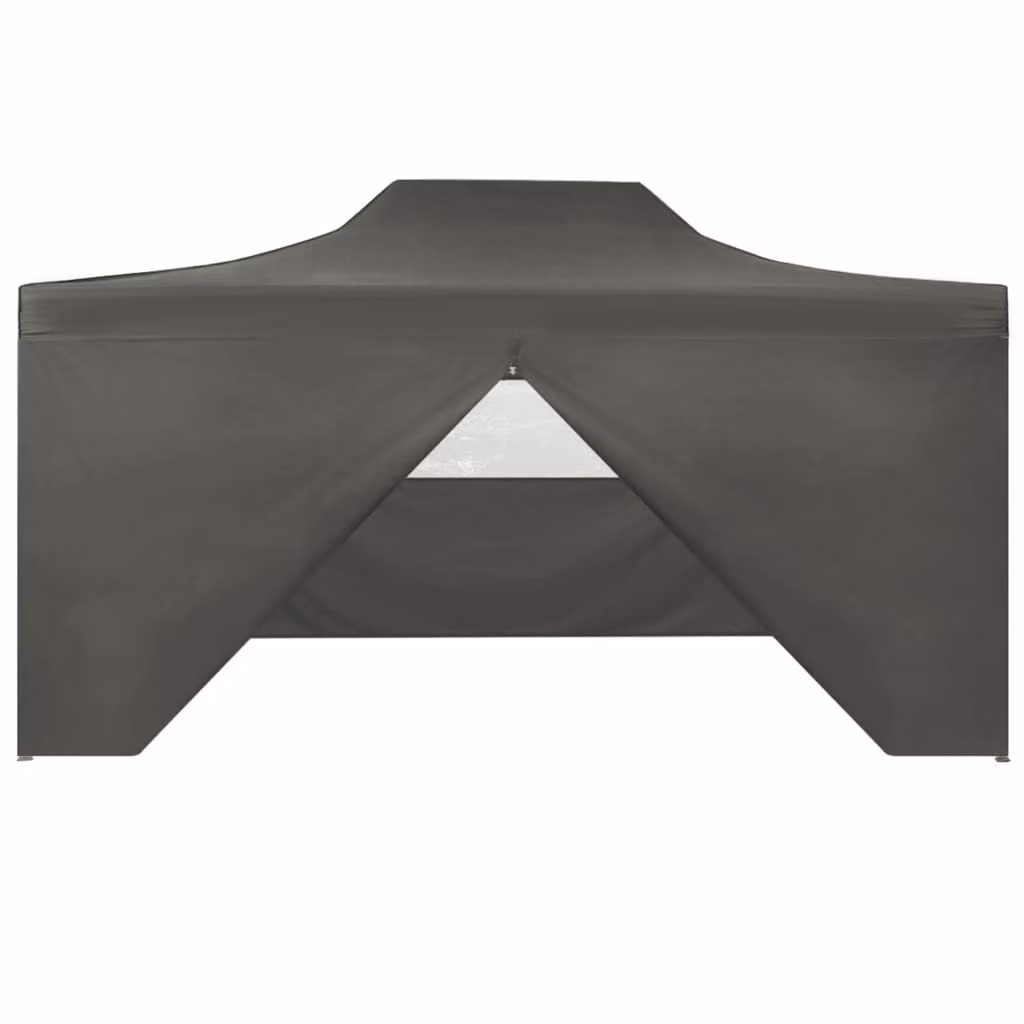 Gazebo Professionale Pieghevole 4 Pareti 3x4m Acciaio Antracite