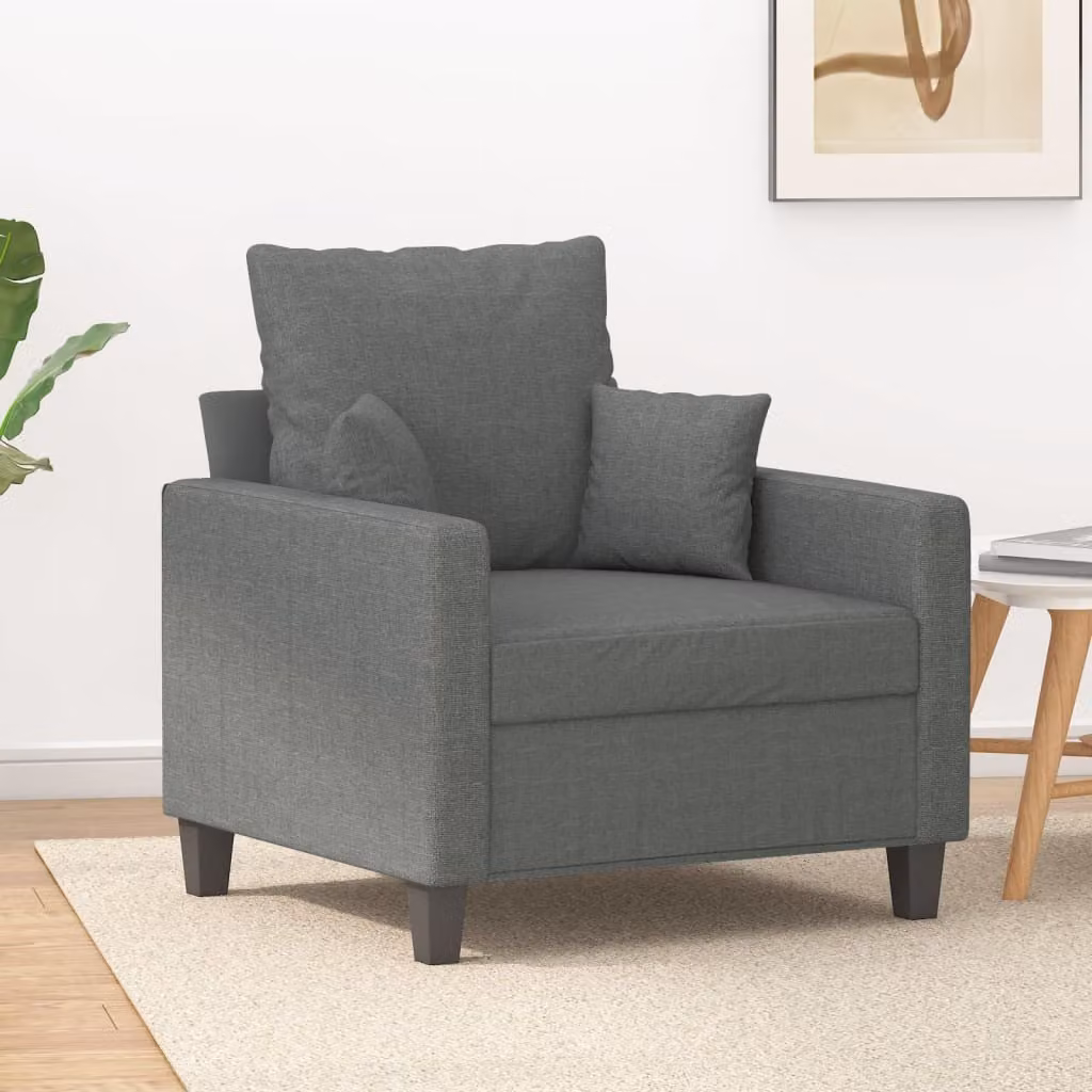 Maison Exclusive - Poltrona grigio scuro 60 cm tessuto
