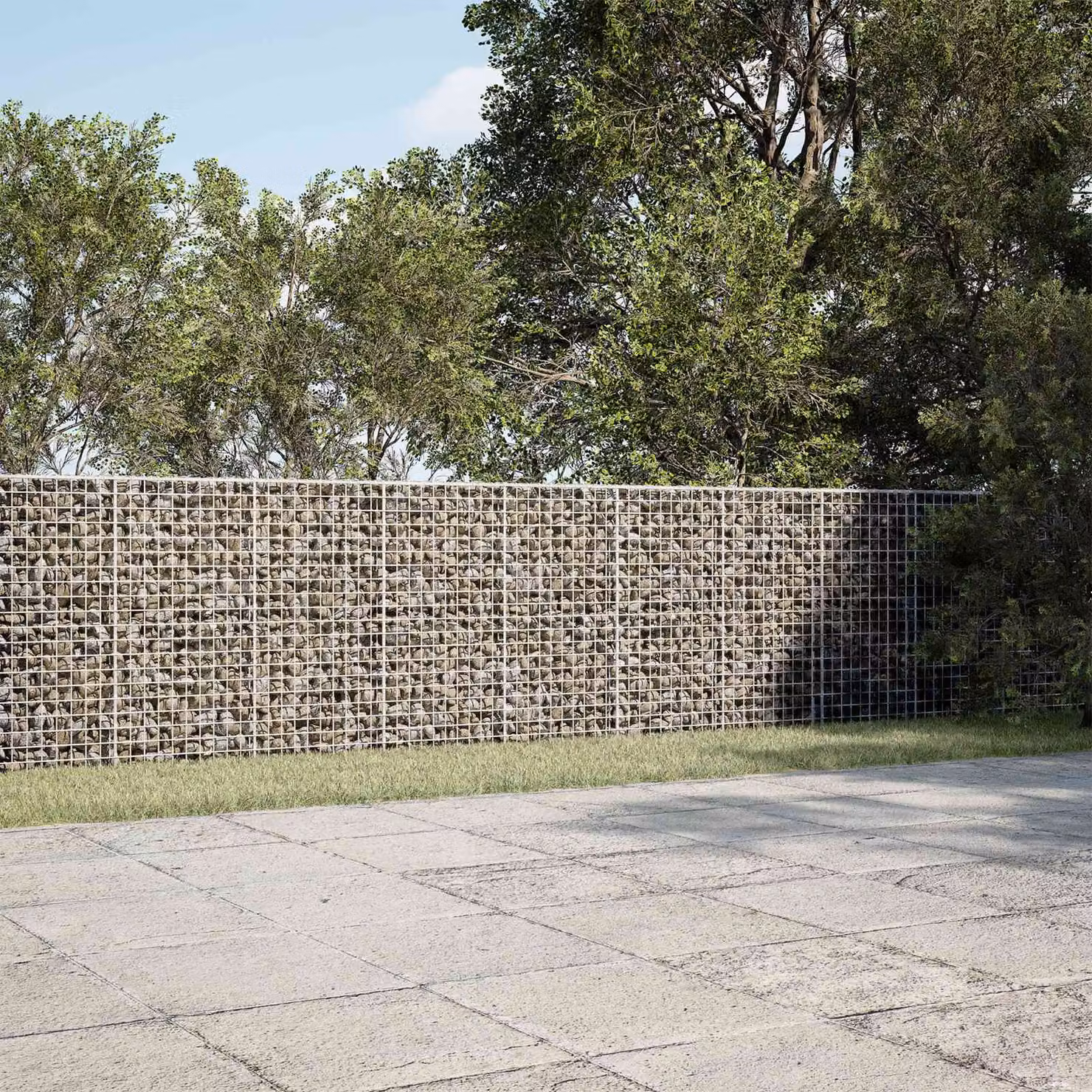 vidaXL Gabione con filo da 5 mm e rete da 5x5 cm 850x100x100 cm