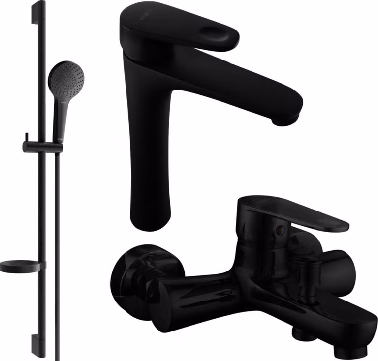 Mexen Kama DS05 set vasca da bagno, nero - 72513DS05-70