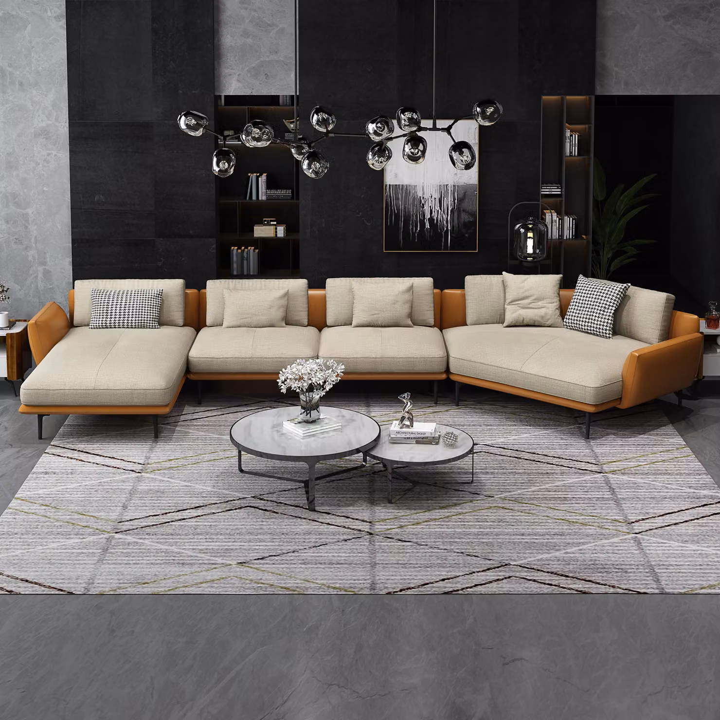 Ecksofa Sofa Couch Polster Sitz Couchen Garnitur Wohnlandschaft