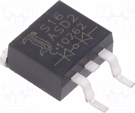 1 diodo: raddrizzatore, 1,5 µs, SMD, 2x8A, 50V. Confezione: rotolo, B S16ASD2, universale