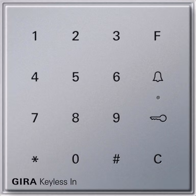 Gira Keyless In tastiera codificata, TX44, incasso, IP44, alluminio verniciato, 1 pz.