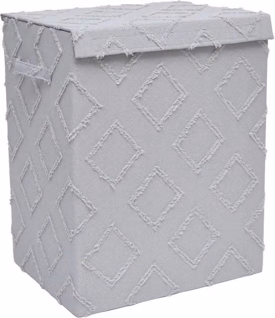 Set di 6 Porta Biancheria Pieghevoli Rhombus Casa Collection Grigio L/P/H: 40 x 30 x 50 cm