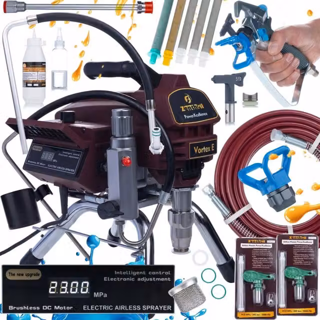 Zenthril Vortex E – Set Agitatore Verniciatura 3000W 20MPa 3,5L/min | Tecnologia PowerXcellence