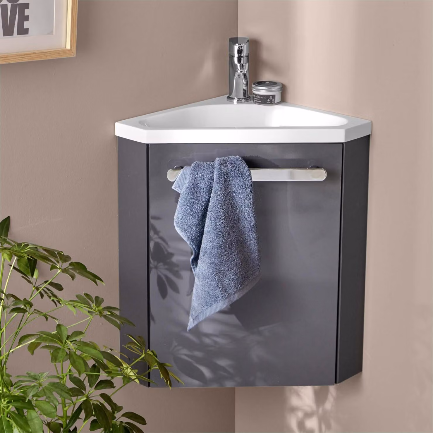 Set lavabo angolare SKINO + rubinetto