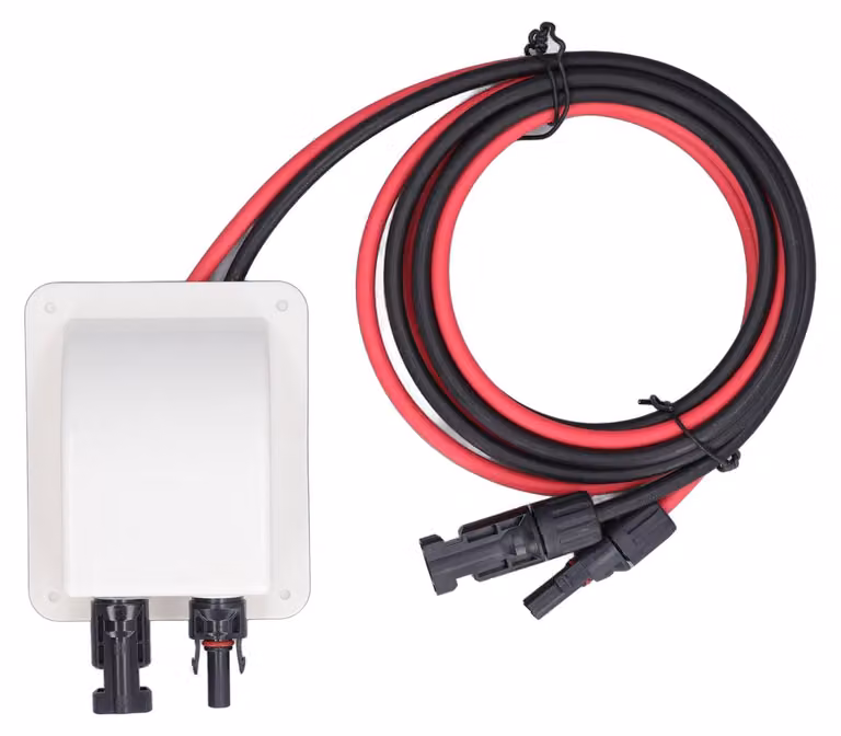Prolunga per cavi solari, 2 metri, 10 AWG, grado di protezione IP67, con doppio ingresso per cavi