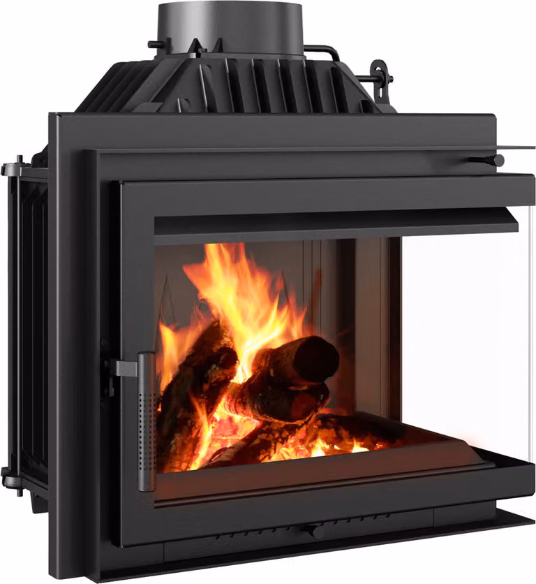 Caminetto in ghisa Singolo destro 8 kW Ø 200