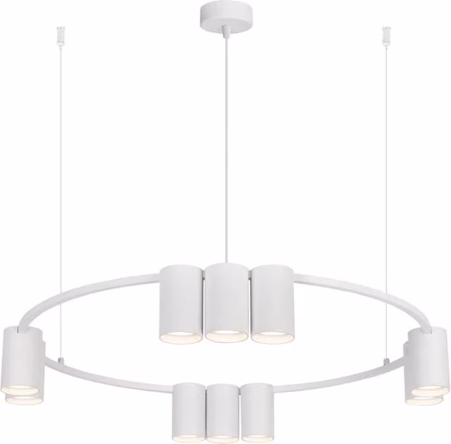 Lampadario Milagro Genesis bianco Ø60, 10 luci GU10