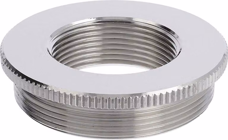 WISKA Riduttore M/M da M50x1,5 a M32x1,5 MRM-M50/M32 rotondo con zigrinatura Ottone (CuZn) nichelato Filettatura di collegamento