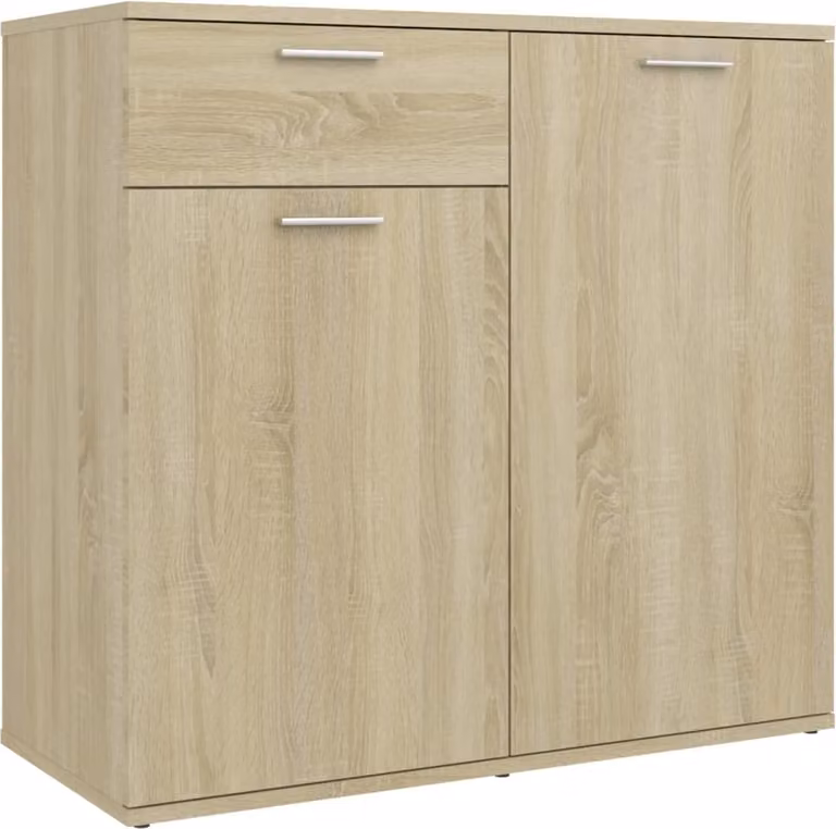 Credenza Rovere Sonoma 80x36x75 cm in Legno Multistrato