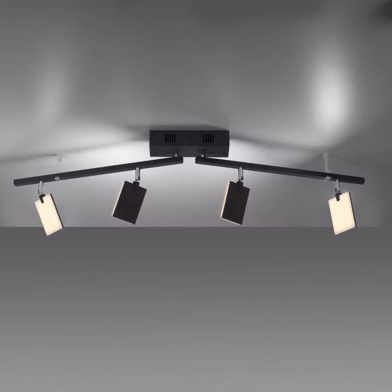PURE Plafoniera a LED Mira, dimmerabile, Nero, Soggiorno / Sala da pranzo, Alluminio, Moderno, Plafoniera LED