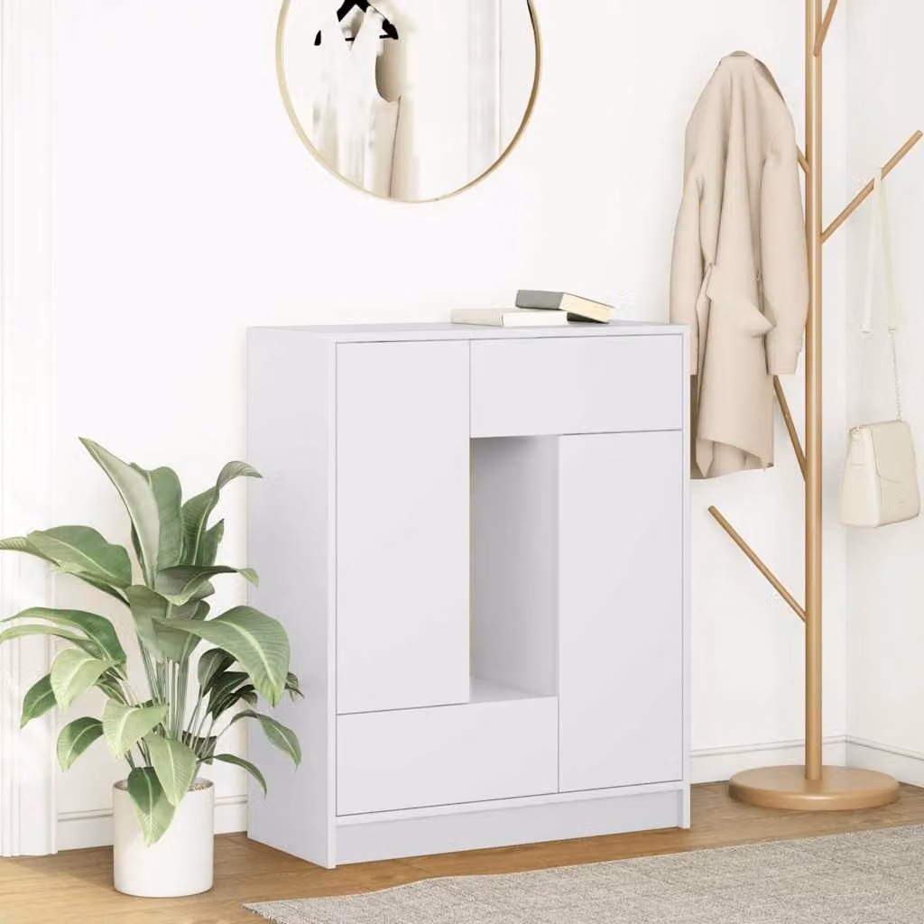 Credenza con cassetti e ante vidaXL bianca moderna L: 73 cm, P: 31 cm, H: 90 cm