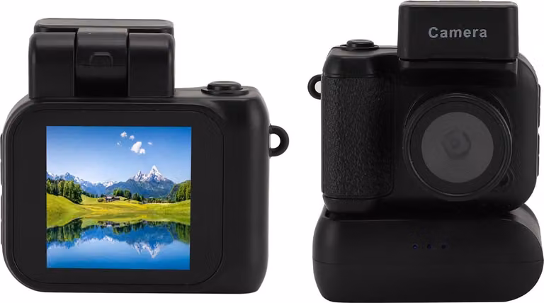 Videocamera d'azione, 2 MP, 1080P, ad alta risoluzione, videocamera da viaggio compatta per vlog con schermo a colori per adolescenti, studenti, bambini