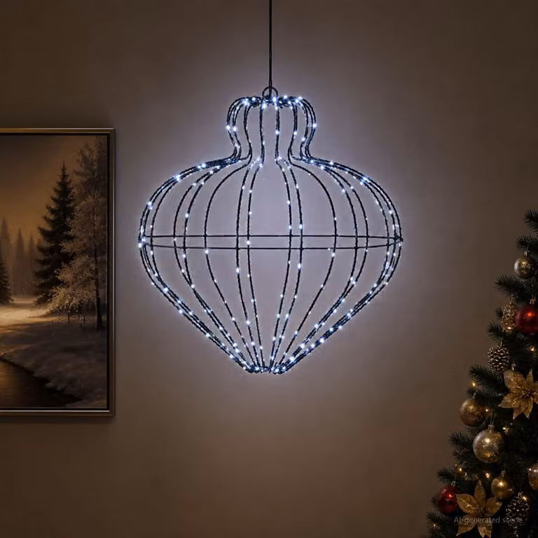 vidaXL Luce a punta di Natale 192 LED Bianco freddo Ø 45 x 40 cm