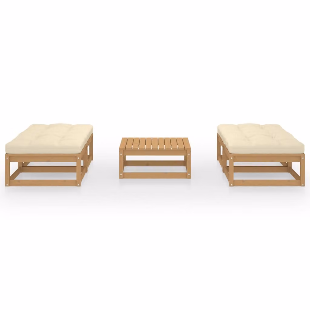vidaXL Set salotto da giardino 5 pezzi con cuscini in legno di pino massiccio