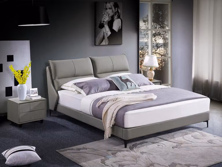 Polsterbett Betten Bett Polster Designer Hotel Doppel Luxus Möbel 180x200cm