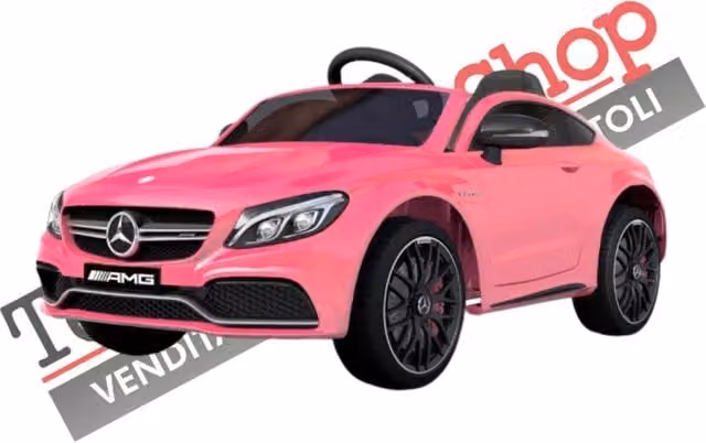 Auto Macchina Elettrica per Bambini Mercedes C63 AMG 12V -Rosa