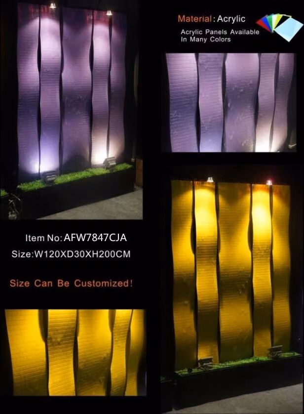Wandpaneel led Wasserwand Wasserwände Wand Wasserwand 120x200cm Trennwand
