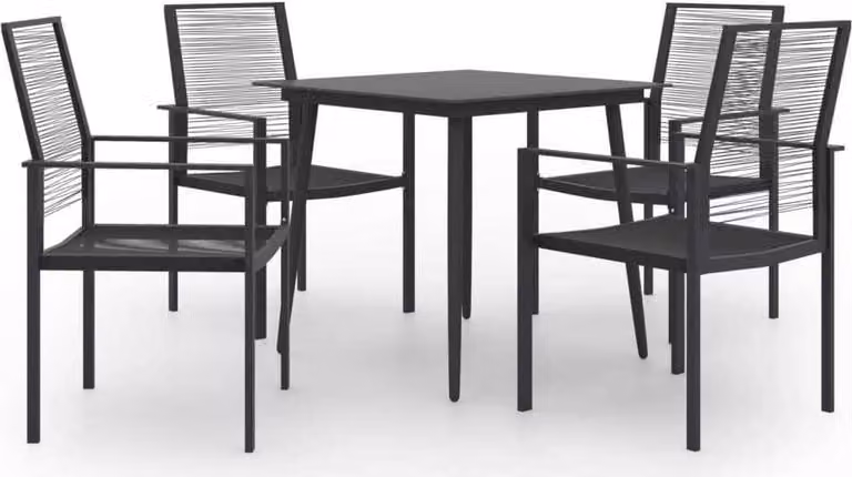 Maison Exclusive - Set da giardino per esterni, composto da 5 pezzi