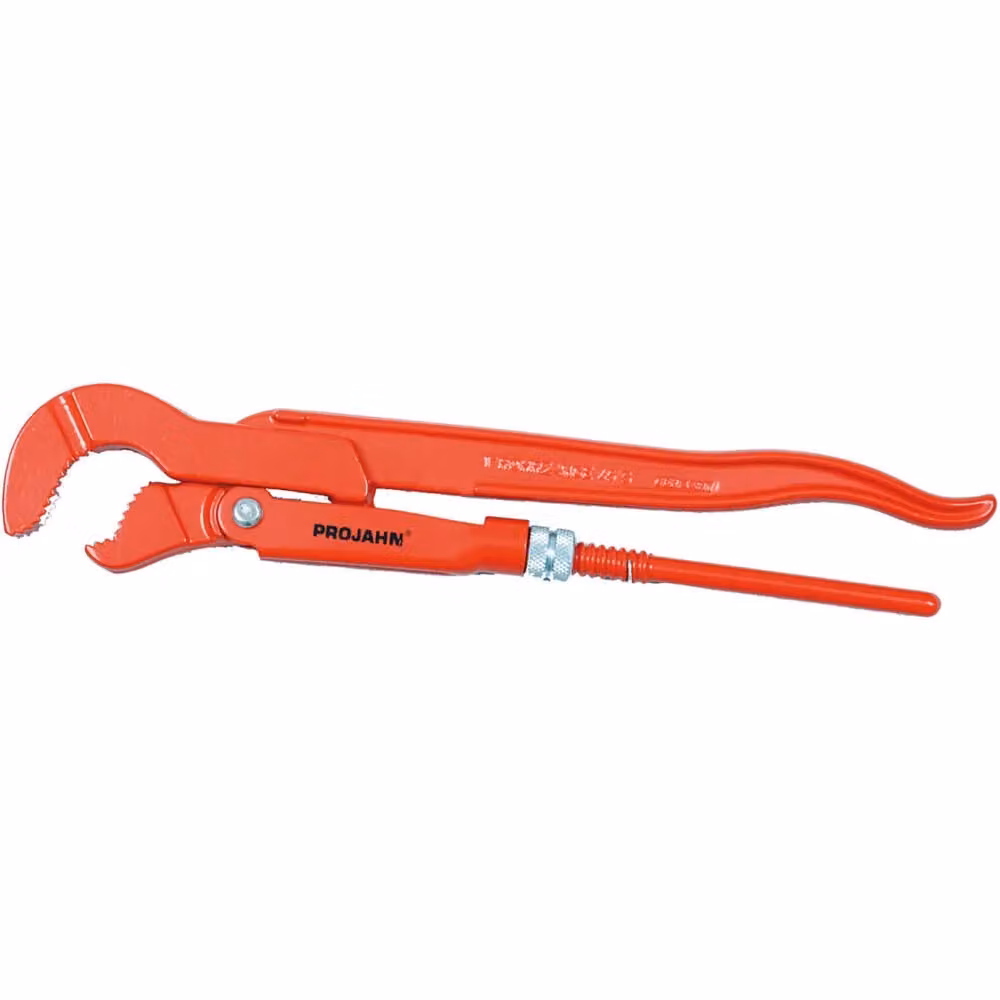 Chiave per tubi angolare NWS 167S-2-550 in acciaio al cromo vanadio, colore rosso, ampiezza ganascia 7 cm – 2