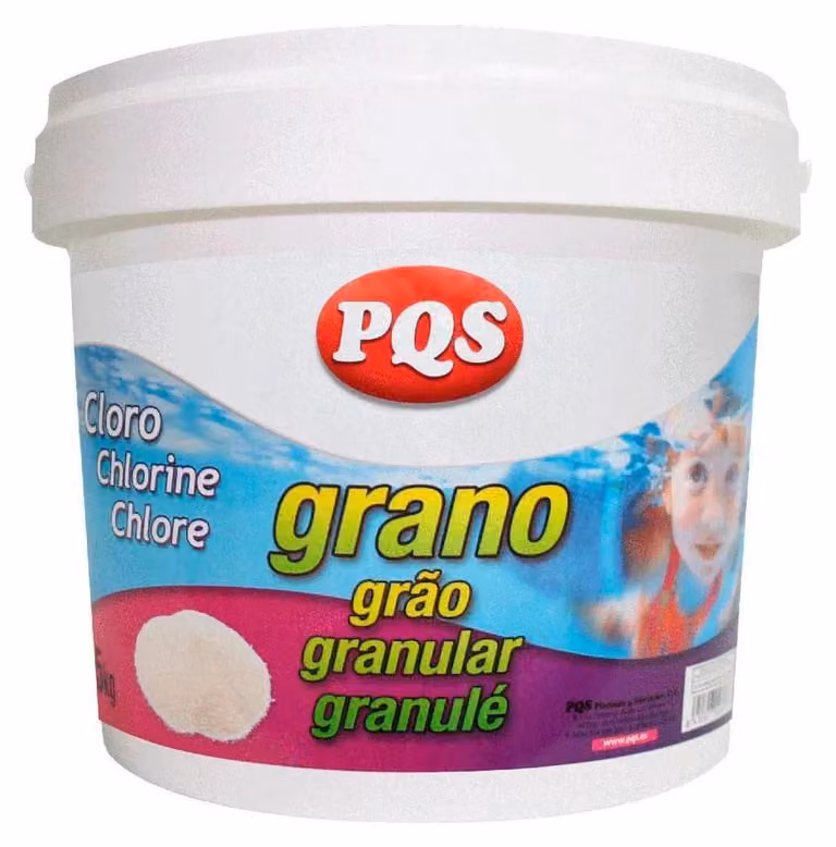 Cloro granulare 5 kg - Confezioni per disinfezione d'urto e manutenzione della piscina - Confezioni