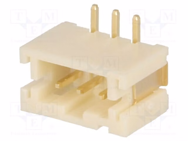 2 connettori a crimpare, 2 mm, maschio, per montaggio su circuito stampato, corrente nominale 1A, 3 pin, placcati in stagno, modello NXW-03SMD, marca Signteck