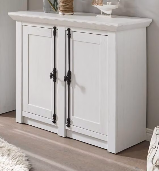 Armadio cassettiera Hooge in pino bianco casa di campagna corridoio credenza 105 x 90 cm