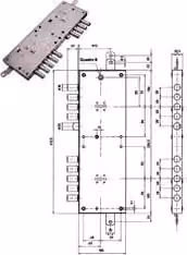 Serratura Triplice Applicare Multif. Scrocco D Mappa Blindate Cod 214582