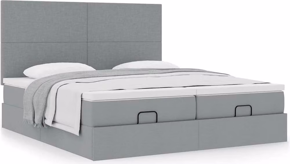 Struttura Letto Pouf con Materassi 180x200 cm in Tessuto