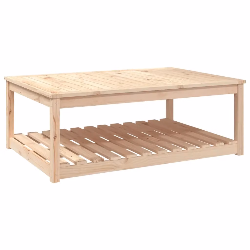 Tavolo da giardino vidaXL in legno di pino beige stile rustico L: 121 cm, P: 82,5 cm, H: 45 cm – 2