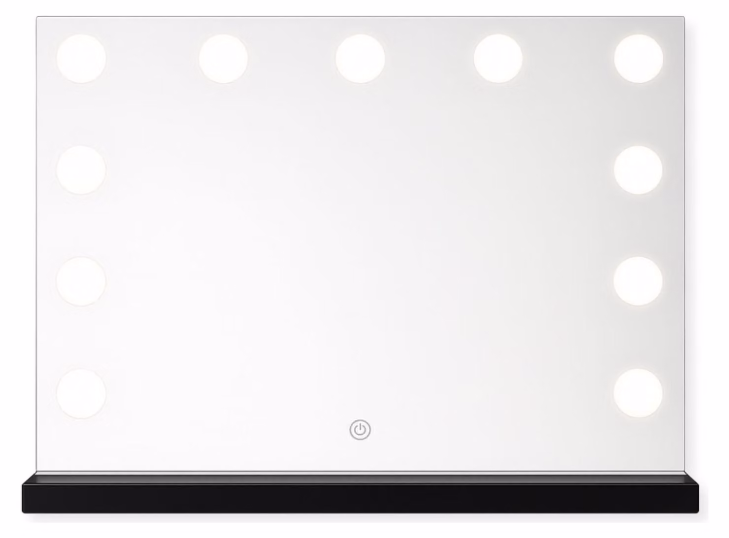 SensaHome Vanity Mirror Pro - Specchio da trucco Hollywood con 15 luci LED dimmerabili - 3 modalità di illuminazione - 80 x 60 cm - Nero