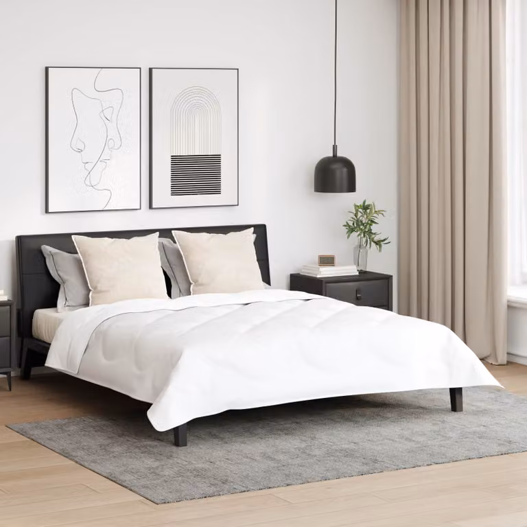 Set di 2 cuscini quadrati vidaXL in cotone bianco, 80 x 80 cm