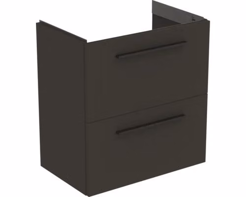Ideal Standard i.Life S - Mobile sotto lavabo, 600x375x630 mm, 2 cassetti, angolare grigio opaco T5293NV