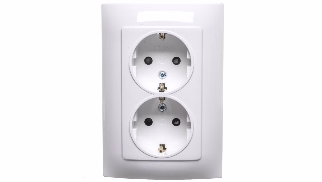 Contatto Simon CGSZ2Z/11, bianco, plastica, IP20, 250 V, 83 mm, 48,5 mm