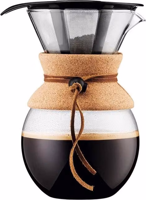 Caffettiera a filtraggio continuo Bodum con filtro permanente e caraffa in vetro trasparente, capacità 1 L, L/P/H: 14 x 163 x 202 cm