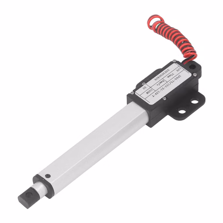 150N Microattuatore lineare elettrico Protezione multipla Mini attuatore elettrico di movimento corsa 75 mm 12 V con staffa