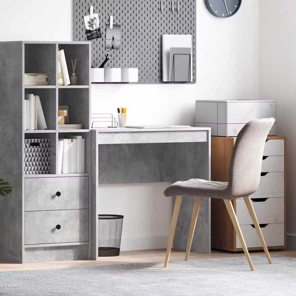 Maison Exclusive - Scrivania in cemento grigio 80 x 40 x 76 cm