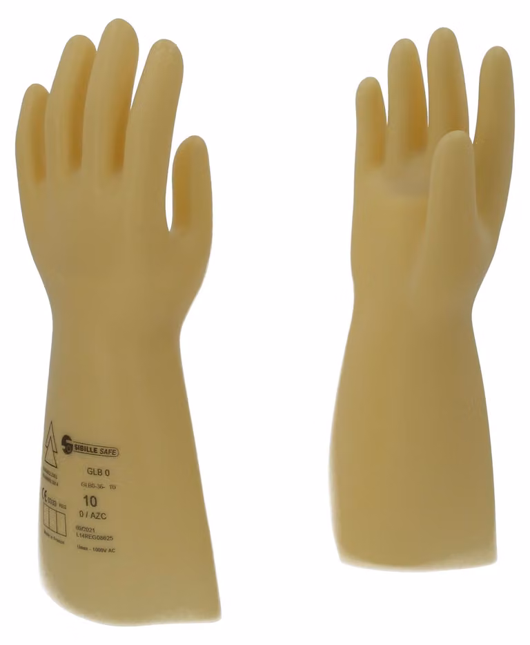 KS TOOLS Guanto di protezione da elettricista con isolamento di protezione, taglia 10, classe 0, Bianco ( 117.0051 )