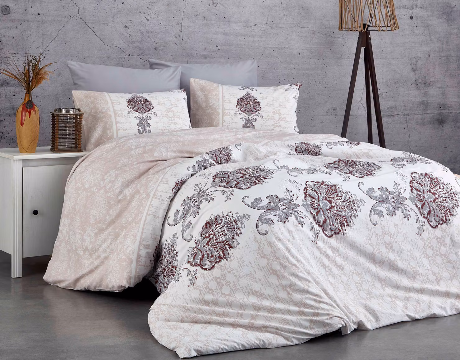 L'Essentiel Linge de Maison, Adal- PRL2409, Rosso, Copriletti, 100% cotone rinforzato