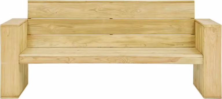 Panchina da giardino con cuscini antracite 179 cm in legno di pino impregnato