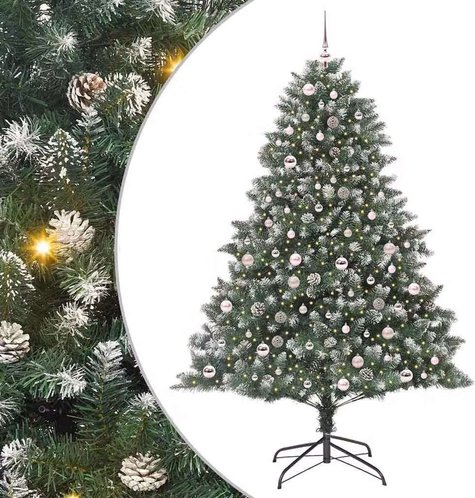 Albero di Natale artificiale con 300 LED Verde 210 cm