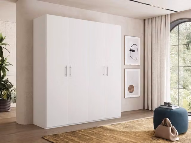 ARMADIO SWIFT 4 ANTE BATTENTI BIANCO AR4 H.202