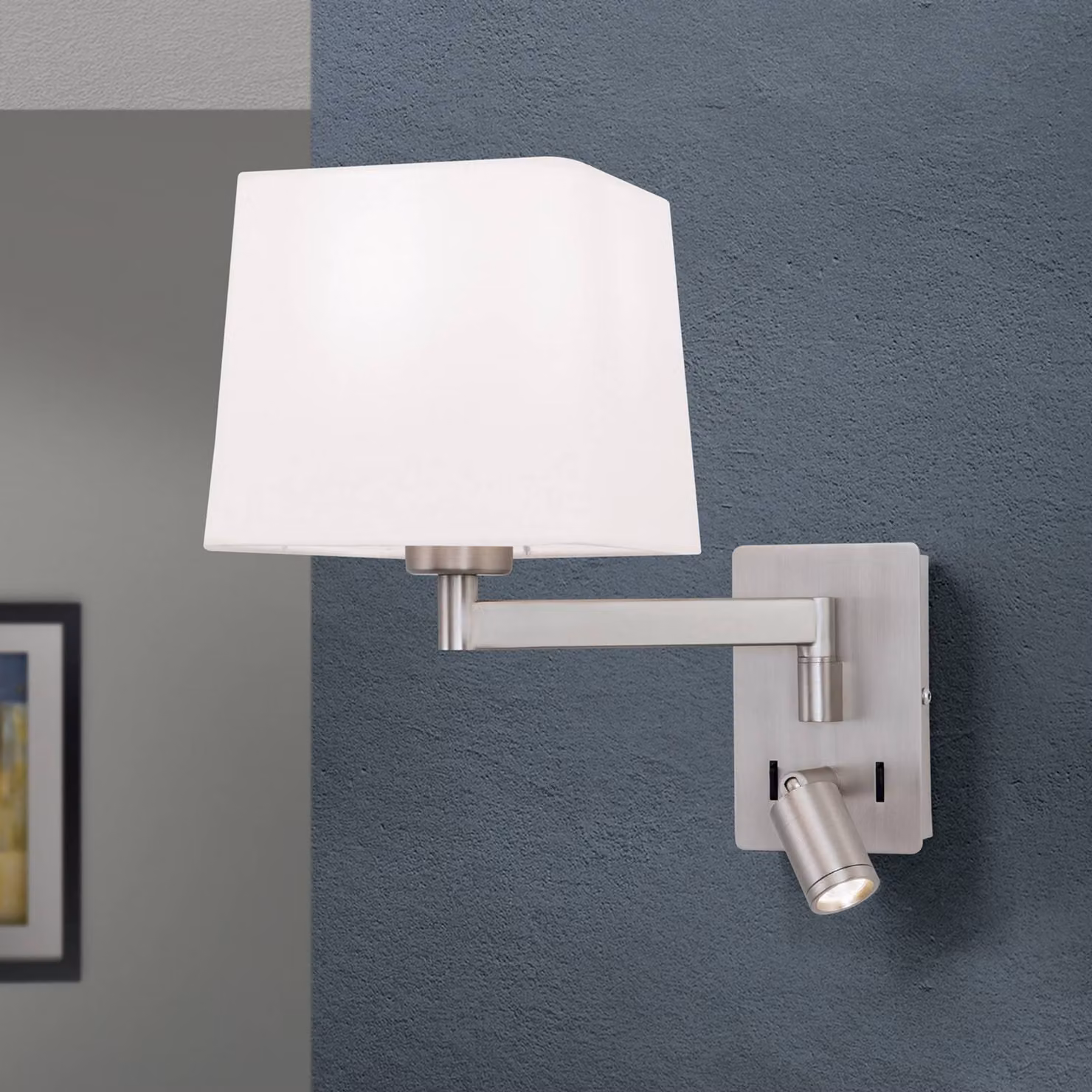 ORION Applique da parete Carlton, Alluminio / Grigio / Zincato, Soggiorno / Sala da pranzo, Metallo, Moderno, Applique