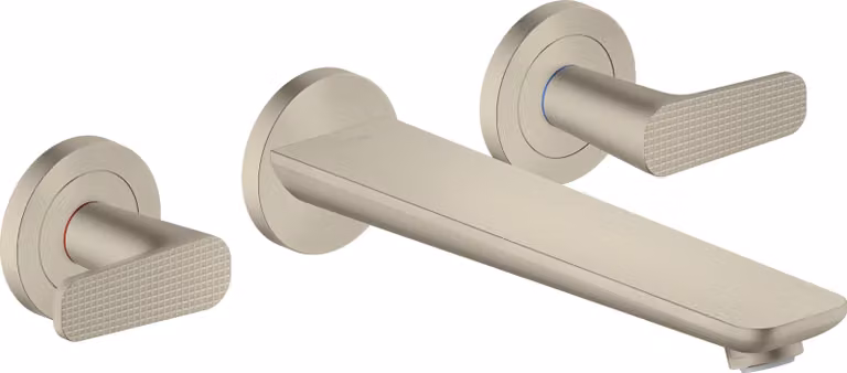 hansgrohe AXOR Citterio C robinetterie de baignoire 3 trous encastrée pour montage mural, Cubic cut, 49483820, 49483820