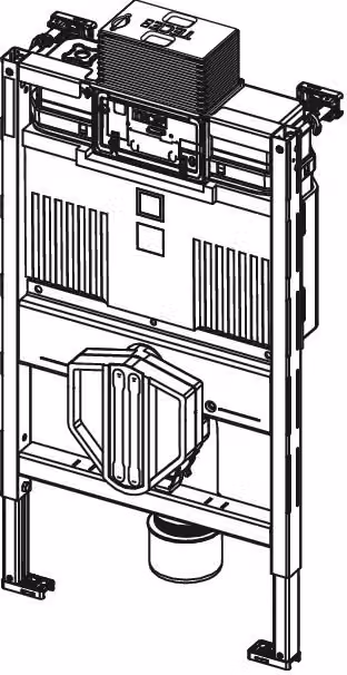 Modulo WC TECE profil con cassetta Uni, altezza di montaggio 980 mm 9300382