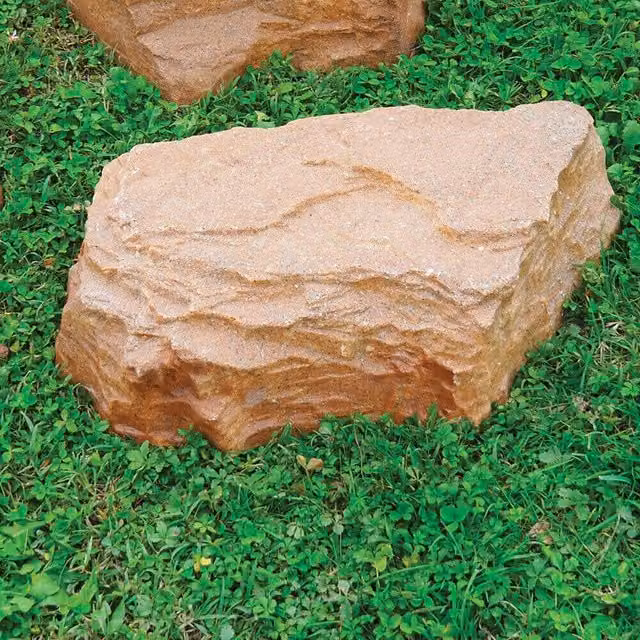 Roccia Artificiale Decorativa GIORDANOSHOP Marrone in Plastica con Design Rustico L: 50 cm, P: 30 cm, H: 13 cm